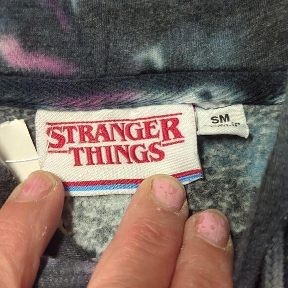 Official Stranger Things Series Tie Dye Relaxed Fit Hoodie - Picture 3 of 3